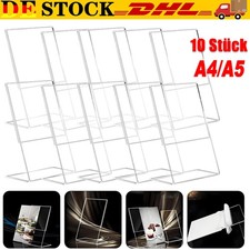 10 Stk Tischaufsteller Menükartenhalter Werbeaufsteller Kartenhalter Acryl A4/A5