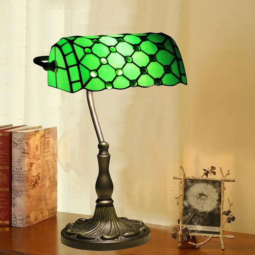 Tiffany stil banker - banker, tischlampe
