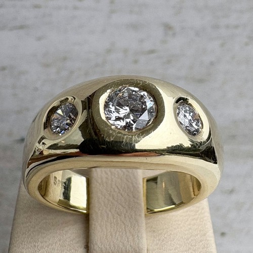 Goldring 14k 585 - , diamanten
