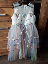 Fasching Verkleidung Prinzessin Kleid Einhorn Mädchen mit viel Tüll