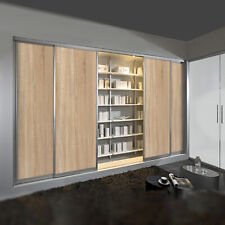 Schiebetür Raumteiler Schranktür Nischentür Zimmertür Holz Glas Tür Beschlag Set