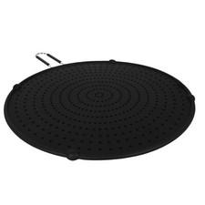 Silikon-Pfannenspritzschutz 32cm Spritzschutzdeckel Fettspritzschutz schwarz