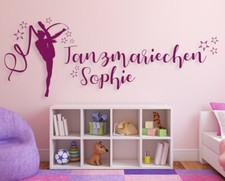 Wandtattoo Kinderzimmer Mädchen Wandtatoo Mädchenzimmer Tanzmarie mit Name a59