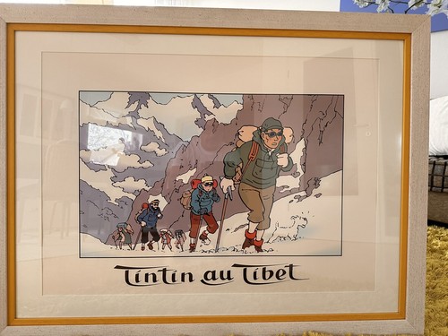Edler glas gerahmter tintin - glas,