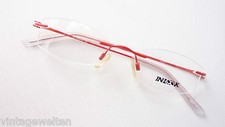 Zierliche Bohrbrille knallrot Fassung leicht Gestell ohne Rand klein Grösse S