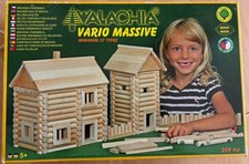 Walachia VARIO Massive 209 Holzbausteine Blockhaus-Bauklötze W25, ab 5 Jahren