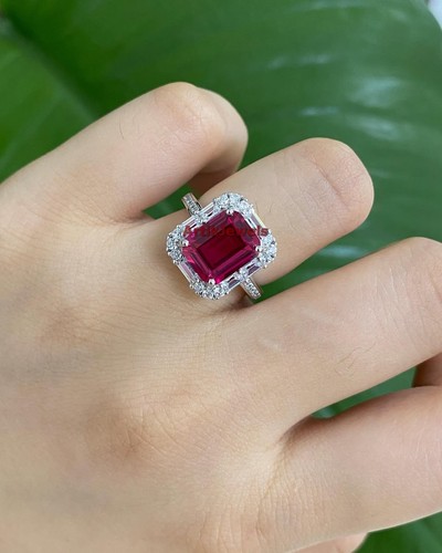 Edelstein rubin ring mit - rubin, 14k