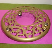 Pflanzenroller Blumenständer auf Rollen  Messing Gold  Untersetzer ca. 28 cm