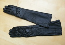elegante echt Leder Handschuhe mit Schleife Gr. L / S gefüttert - NEU