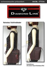 Reißverschluss auf Vorderseite: Marc Chantal Leder-Schultertasche #1713-b BRAUN