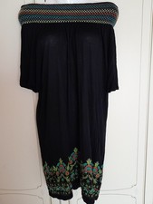 Sommerkleid Schwarz Bunt Gr