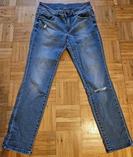 Tom Tailor Damen Jeans Hose Stretch Alexa Slim Ankle Destroyed Ripped Blau W 30