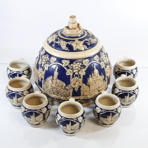 Steingut bowle set - steingut,