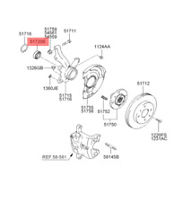 Original HYUNDAI 517202D000 Radlager Vorderachse Coupe II Elantra III Matrix Neu