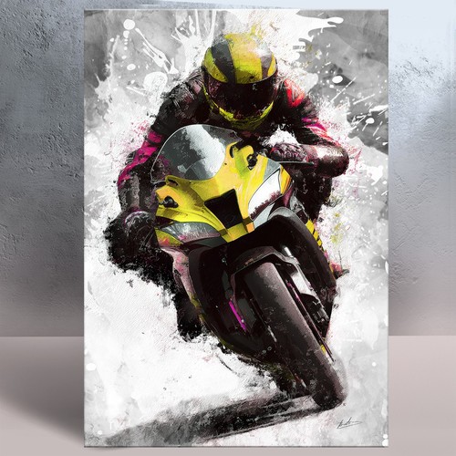 Leinwand bild motorrad sport - motorrad,