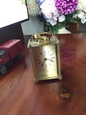 Royal Quartz Messing Tischuhr Vintage Kaminuhr Stilluhr ca. 80Jahre