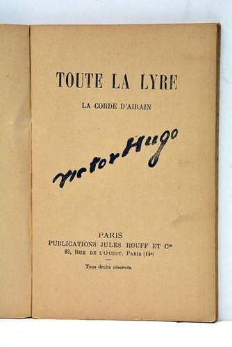 Hugo tout lyre paris sd - hugo,