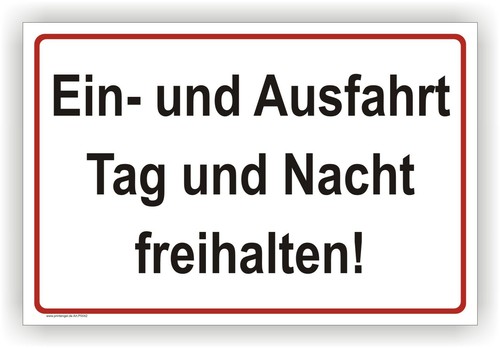 Schild ein ausfahrt tag - schild,