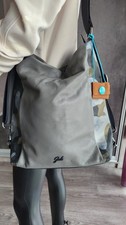 Gabs Tokyo Clarissa M  echt Leder Beuteltasche Rucksack grau/ Camouflage