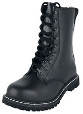 Brandit Boot Unisex Springerstiefel Para schwarz Basics, Festival Leder EU45