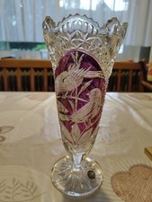 Bleikristall Vase - Dekor Red