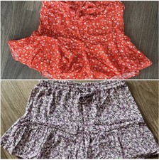 2 Skort Hosenrock Short Volant