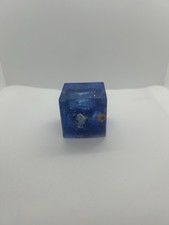 Selfmade Epoxidharz Würfel Blau mit echter Muschel drinne Deko 