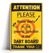 Blechschild attention dart - attention,
