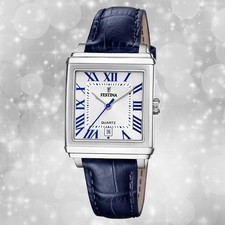 Festina damenuhr leder blau - festina,
