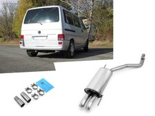 Fox Sportauspuff VW T4 Bus 2x63mm Dieseloptik scharf nach unten gebogen