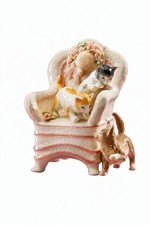 Spieluhr Katzen aus Porzellan