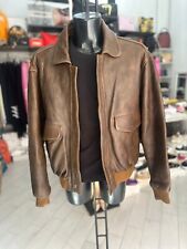 Vizyon Jacke aus Echtem Leder Gebraucht Man Gr. M Brown LLV231