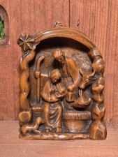 Blockkrippe Relief Wachs Hl