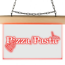 LED Leuchtschild Massage OPEN - graviert - 26x20 cm - beleuchtet Praxis & Büro