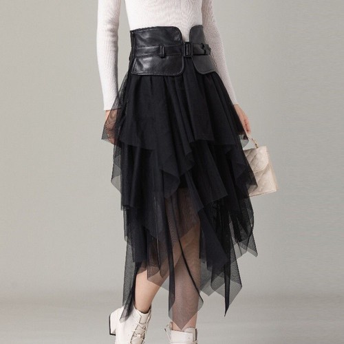 Damen kunstleder mesh - kunstleder,