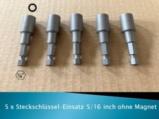 5 x Steckschlüssel 5/16 inch ohne Dauermagnet für Akku-Schrauber Bohrmaschine