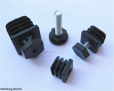 Gewindestopfen für Vierkantrohr  mit Gewinde Stellfuß Fußstopfen Quadrat Stopfen