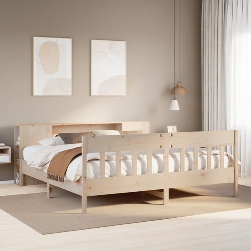 Massivholzbett mit regal - massivholzbett,