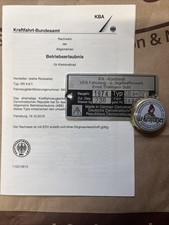 Simson, KBA Papiere, Typenschild Star 4-2/1, Bj. 1974, 60Km/h 