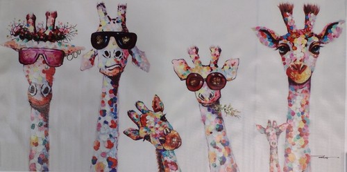Lustige giraffenfamilie druck - giraffenfamilie,