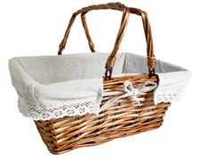 Weidenkorb Tragekorb eckig mit