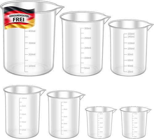 Messbecher set kunststoff - messbecher,