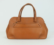 50er jahre vintage HANDTASCHE genarbtes caramelfarbenes leder