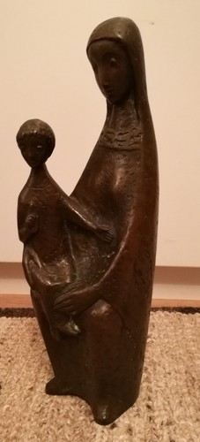 Madonna mit kind sitzend - mit, kind,