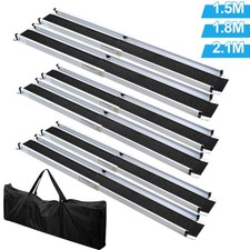 Rollstuhlrampe Klappbar Alu Türschwellenrampe Teleskoprampe Türrampe 152-213 cm