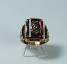 High School Abschlußring Bladensburg 1980 10 Karat (.417)  Gold Gr. 61 # G 5913