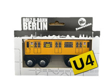 Holzeisenbahn Tiny Trainz Anhänger  Berlin U4 Eisenbahn Miniatur Bauer&Sohn