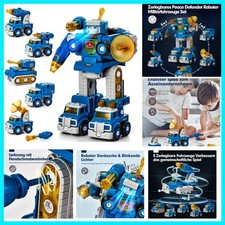 Roboter Spielzeug Kinder 5 in 1 STEM Baukasten Motorik Lichter Töne Geschenk