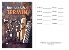 100 x Terminkarten Friseur Hairstyling Haarstudios Friseursalon  Barber