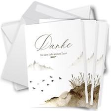 10 Trauer Danksagungskarten